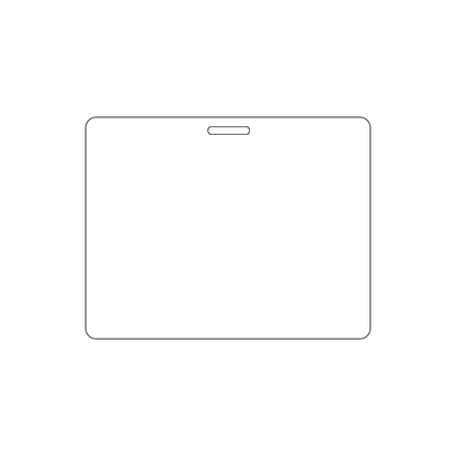 Custom Plastic 3.375" x 2.625" Horizontal Badges
