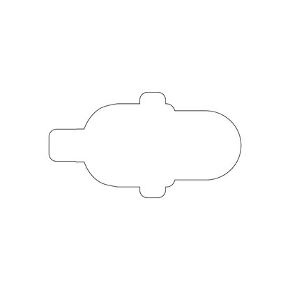 Custom Plastic 3.375" x 1.85" Microphone Shape Cards