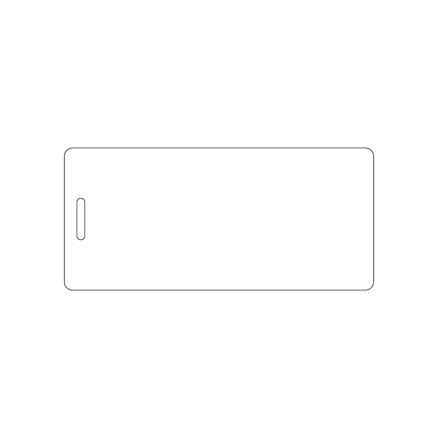 Custom Plastic 4.625" x 2.125" Narrow Luggage Tags