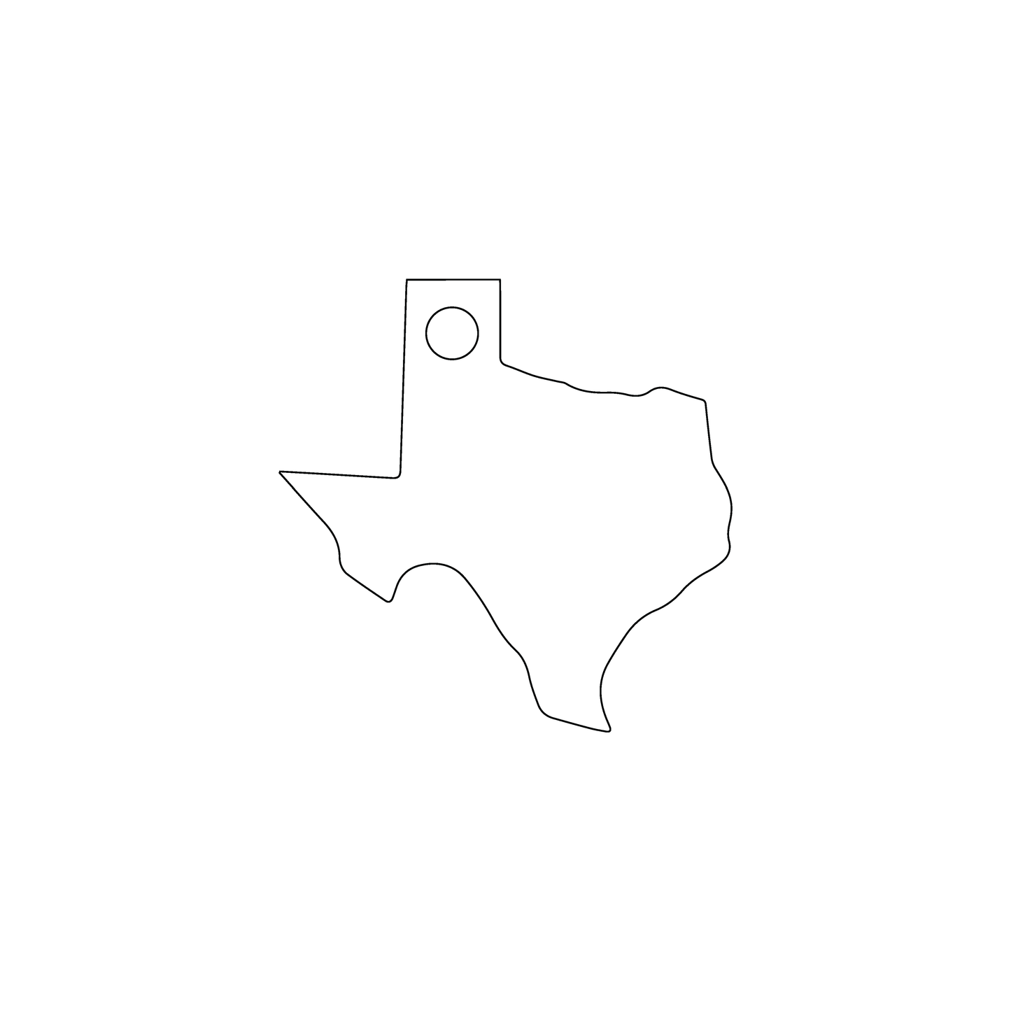 Custom Plastic 2" x 2" Texas Shape Key Tags
