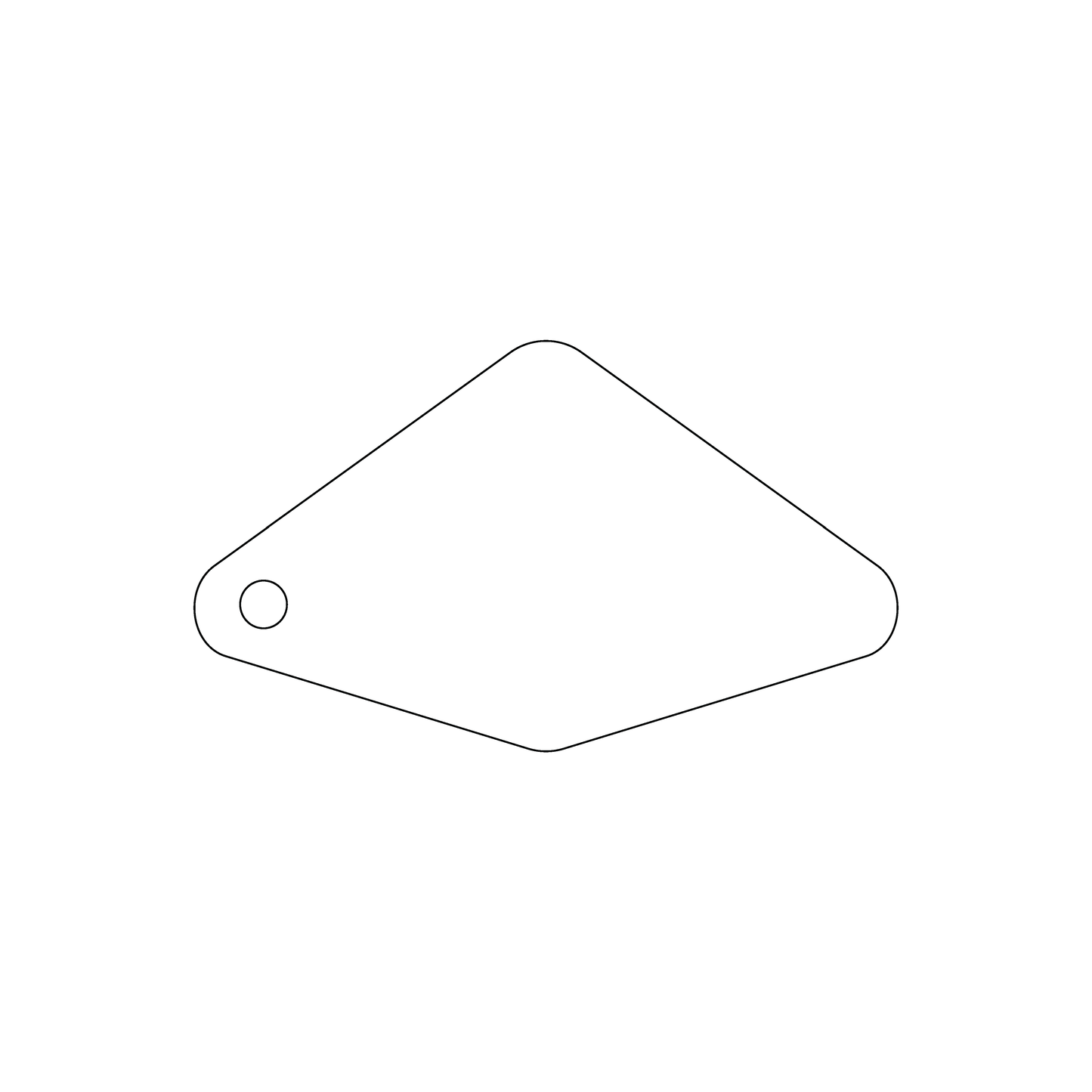 Custom Plastic 3" x 1.75" Pyramid Shape Key Tags
