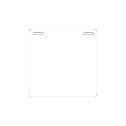 Custom Plastic 4" x 4" Square with Two Slots