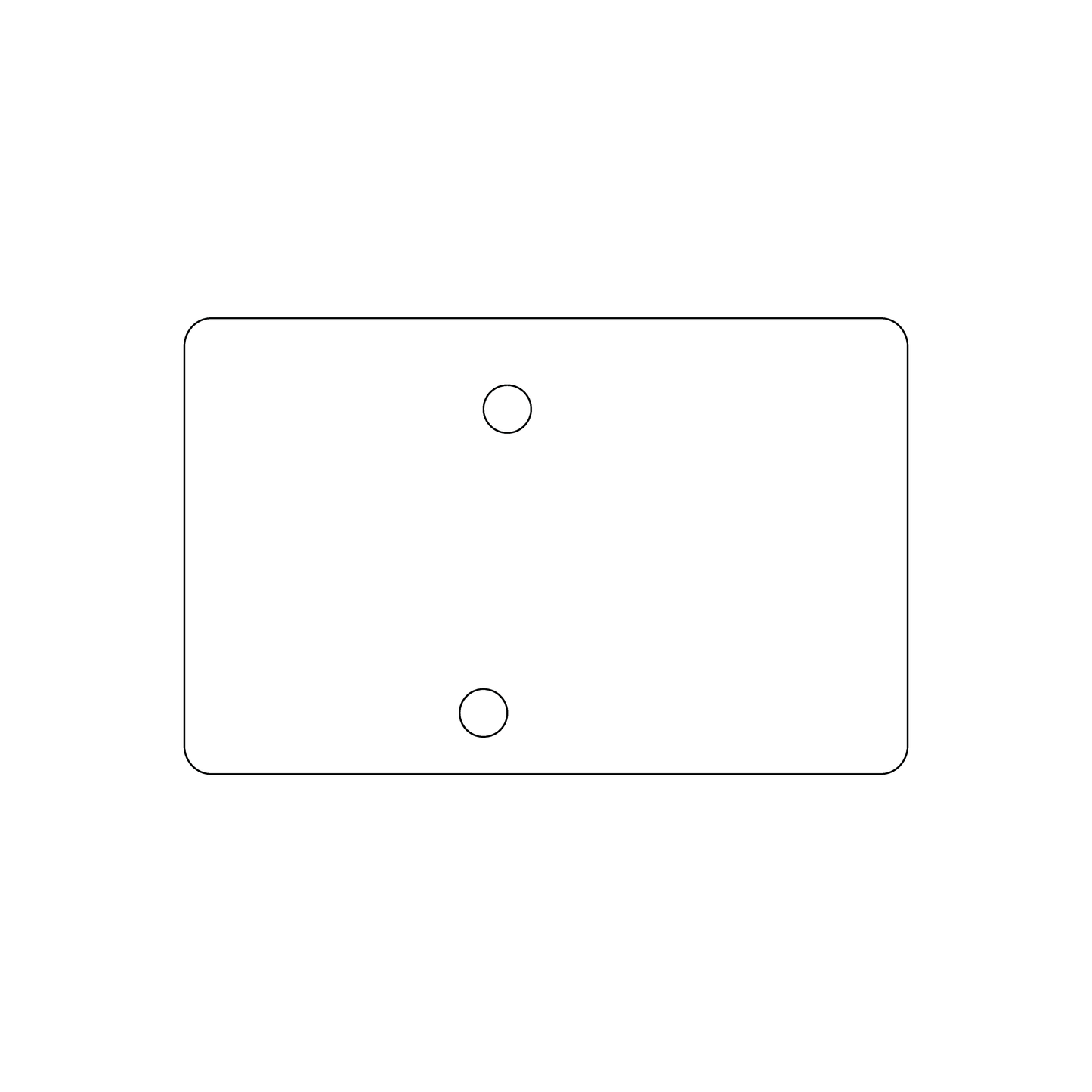 Custom Plastic 3.375" x 2.125" Two Asymmetrical Hole Cards