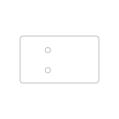 Custom Plastic 3.375" x 2.008" Cards with Two Symmetrical Holes