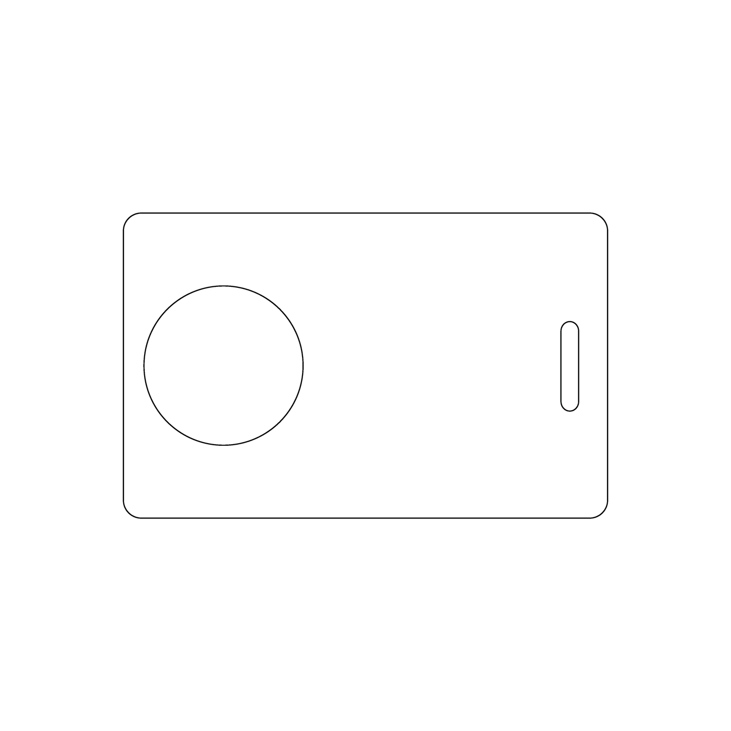 Custom Plastic 3.375" x 2.125" Luggage Tags with Large Circle Punch-Out