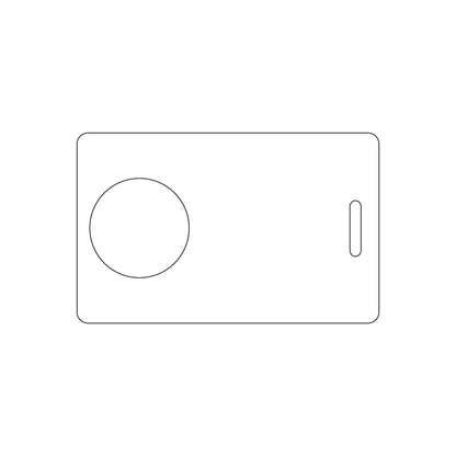Custom Plastic 3.375" x 2.125" Luggage Tags with Large Circle Punch-Out