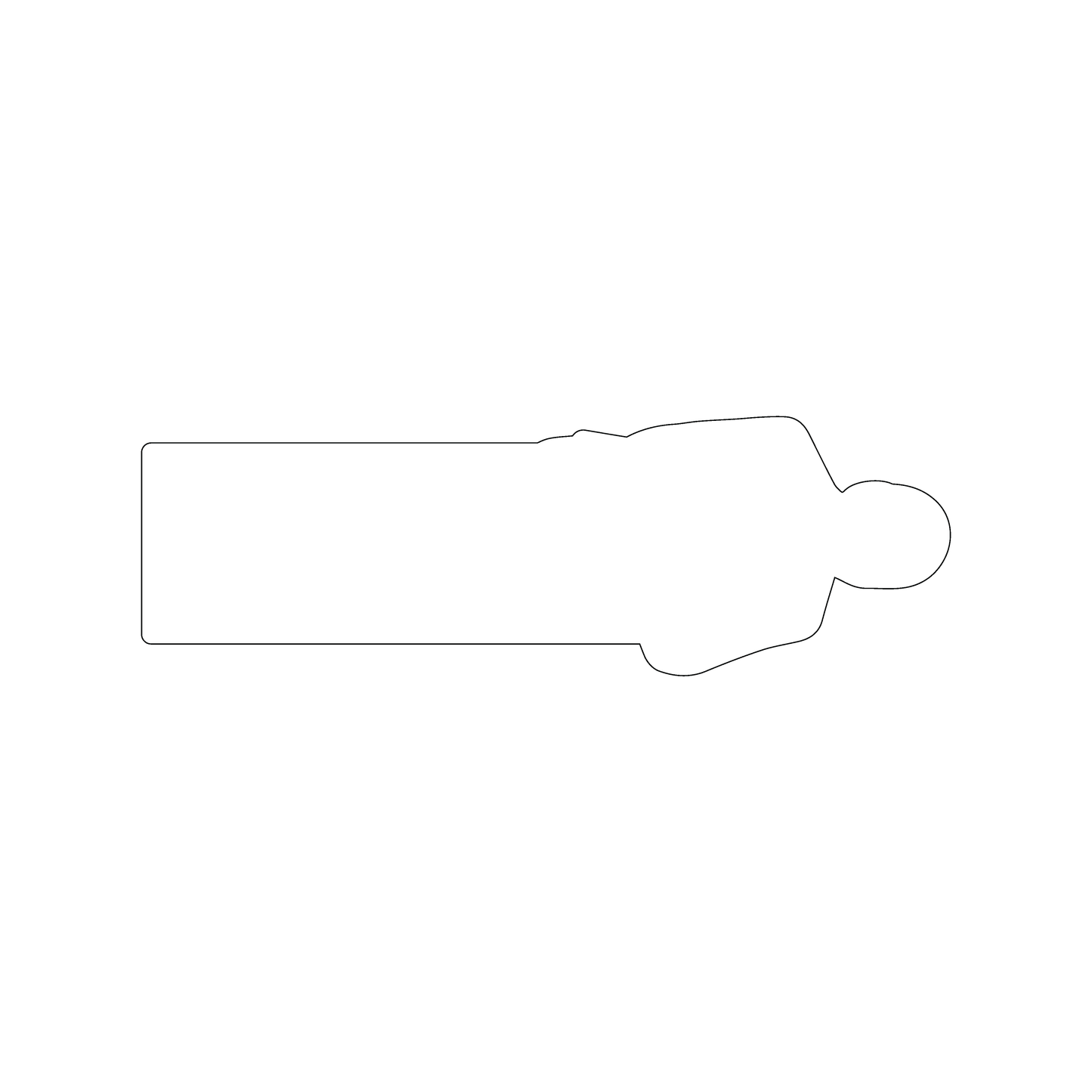 Custom Plastic 6.25" x 2" Figure Bookmark