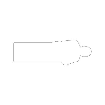 Custom Plastic 6.25" x 2" Figure Bookmark