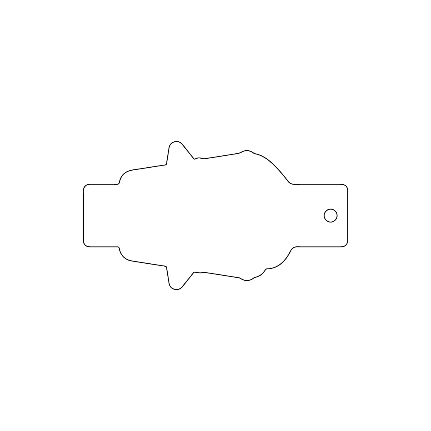Custom Plastic 2.5" x 1.4" Milkshake Shape Key Tags