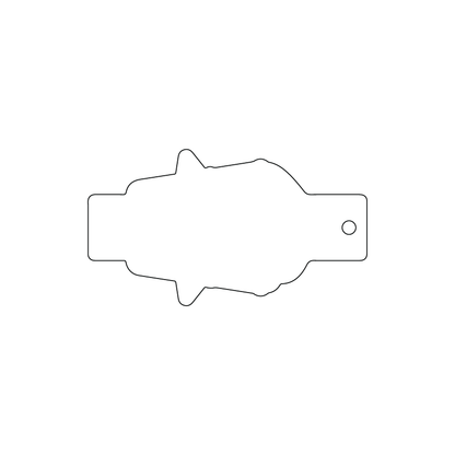 Custom Plastic 2.5" x 1.4" Milkshake Shape Key Tags