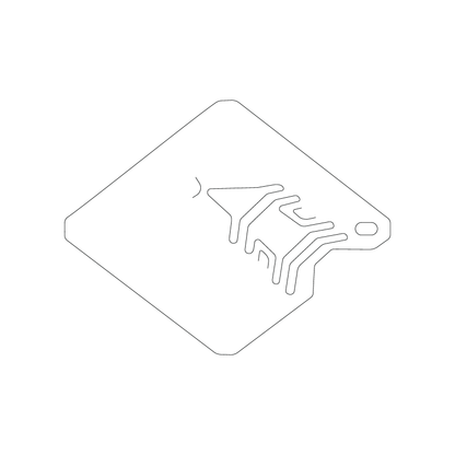 Custom Plastic 5" x 6.4" Tech Shape