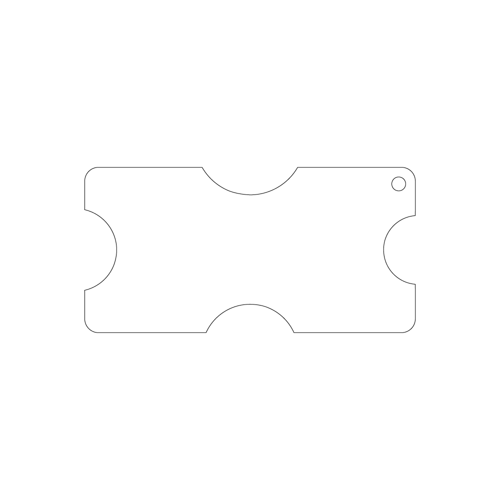 Custom Plastic 3" x 6" X-Shape Tags