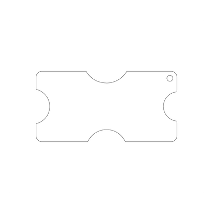 Custom Plastic 3" x 6" X-Shape Tags