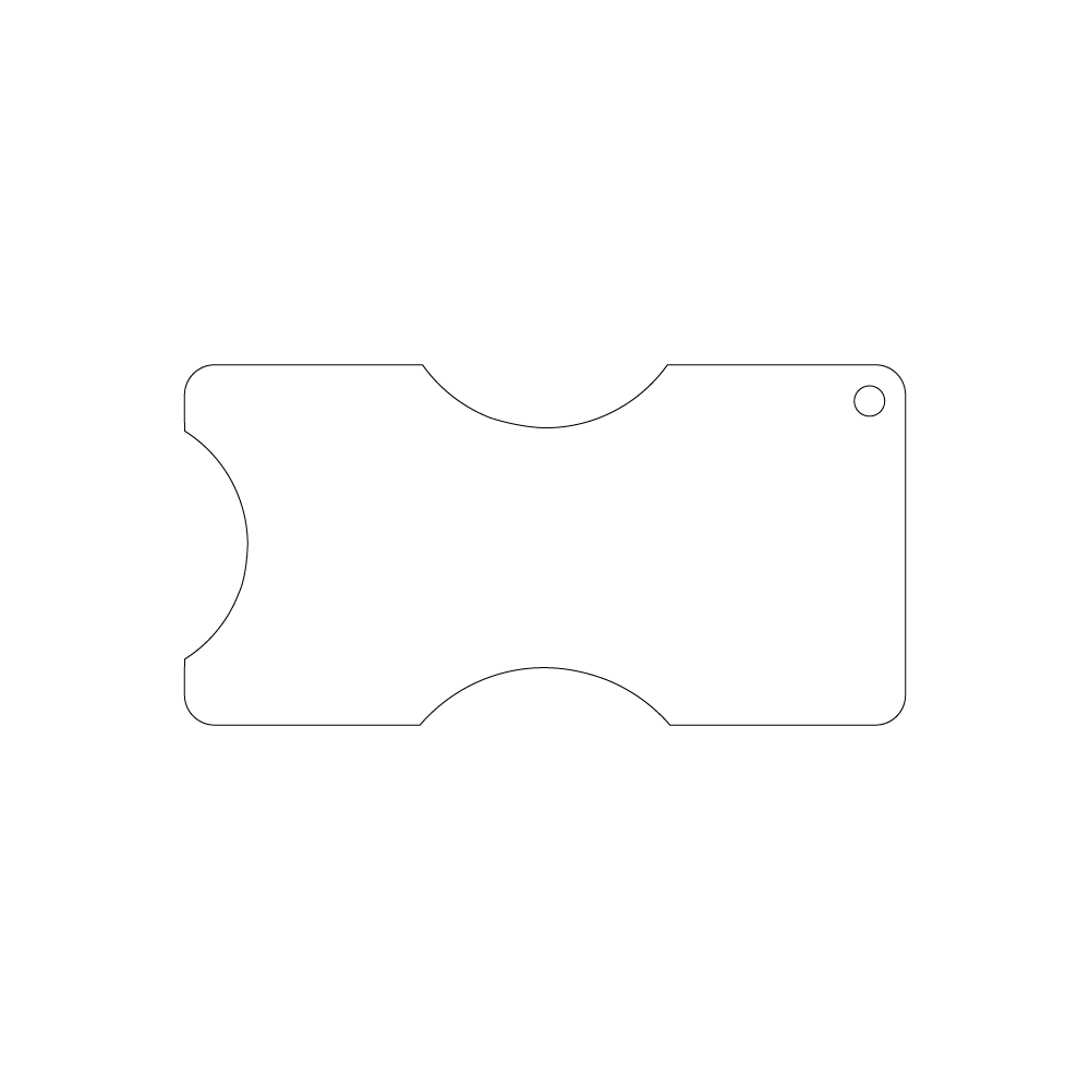 Custom Plastic 3" x 6" Taser Shape Tags