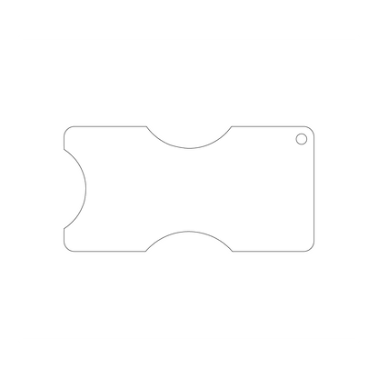 Custom Plastic 3" x 6" Taser Shape Tags