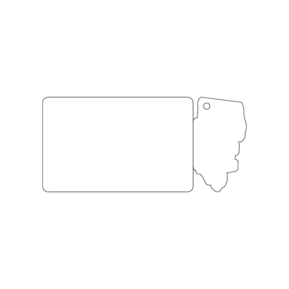 Custom Plastic 4.582" x 2.125" Card and Shenandoah County Shape Key Tag