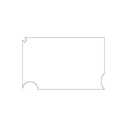 Custom Plastic 3.375" x 2.125" Three Notch Cards