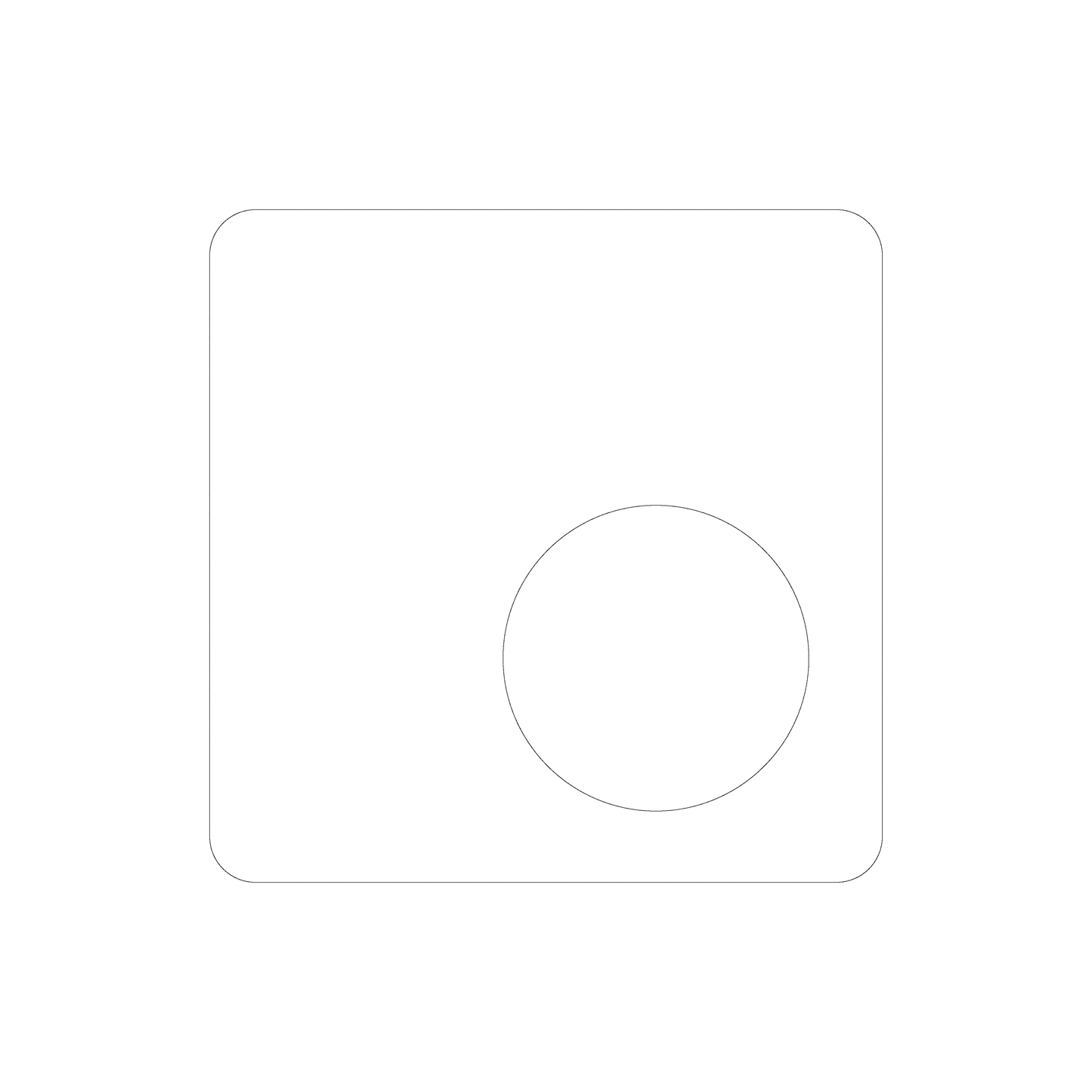 Custom Plastic 11" x 11" Large Square with Hole Signage