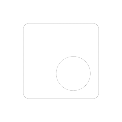 Custom Plastic 11" x 11" Large Square with Hole Signage