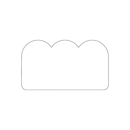 Custom Plastic 3.5" x 2" 3 Bump Shape Business Cards