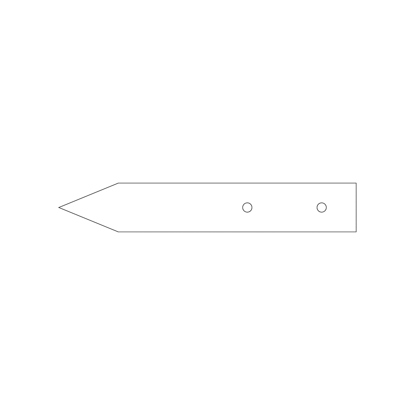Custom Plastic 5" x 0.82" Arrow Cards