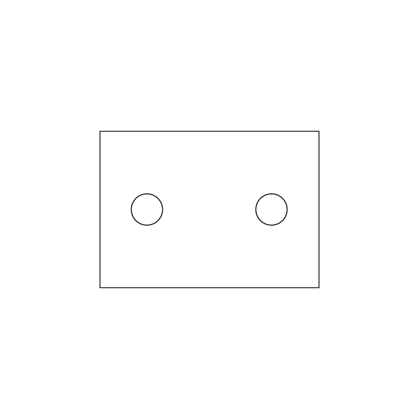 Custom Plastic 1.75" x 1.25" Two Hole Small Tags