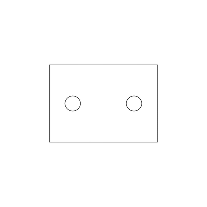 Custom Plastic 1.75" x 1.25" Two Hole Small Tags