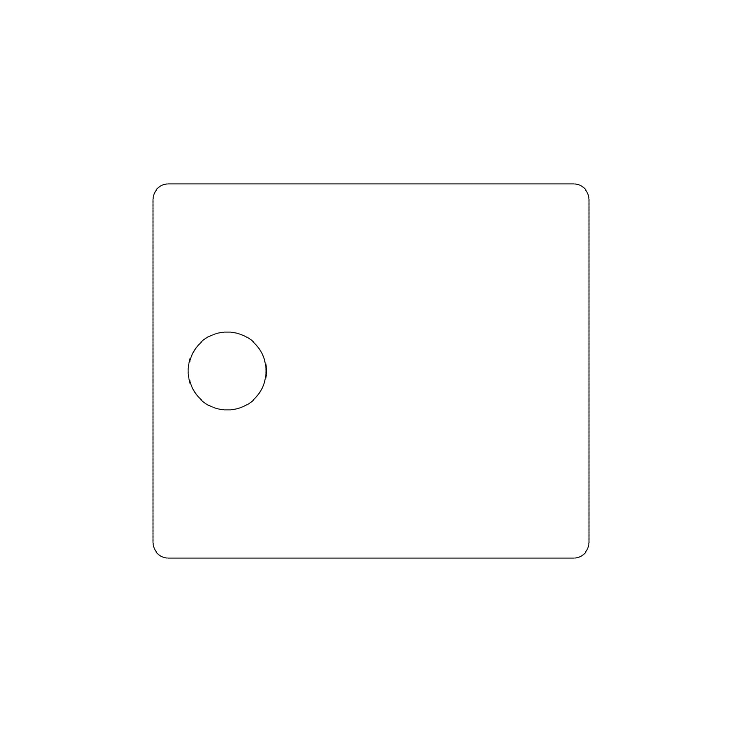 Custom Plastic 3" x 3.5" Large Hole Rectangle Cards