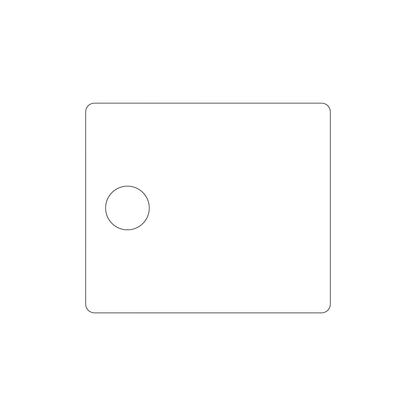 Custom Plastic 3" x 3.5" Large Hole Rectangle Cards