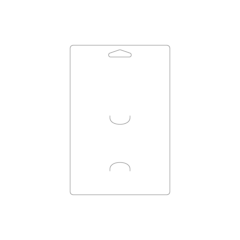 Custom Paper Hanging Gift Card Holder - No Fold, Rounded Slits
