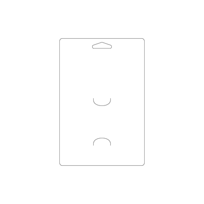 Custom Paper Hanging Gift Card Holder - No Fold, Rounded Slits
