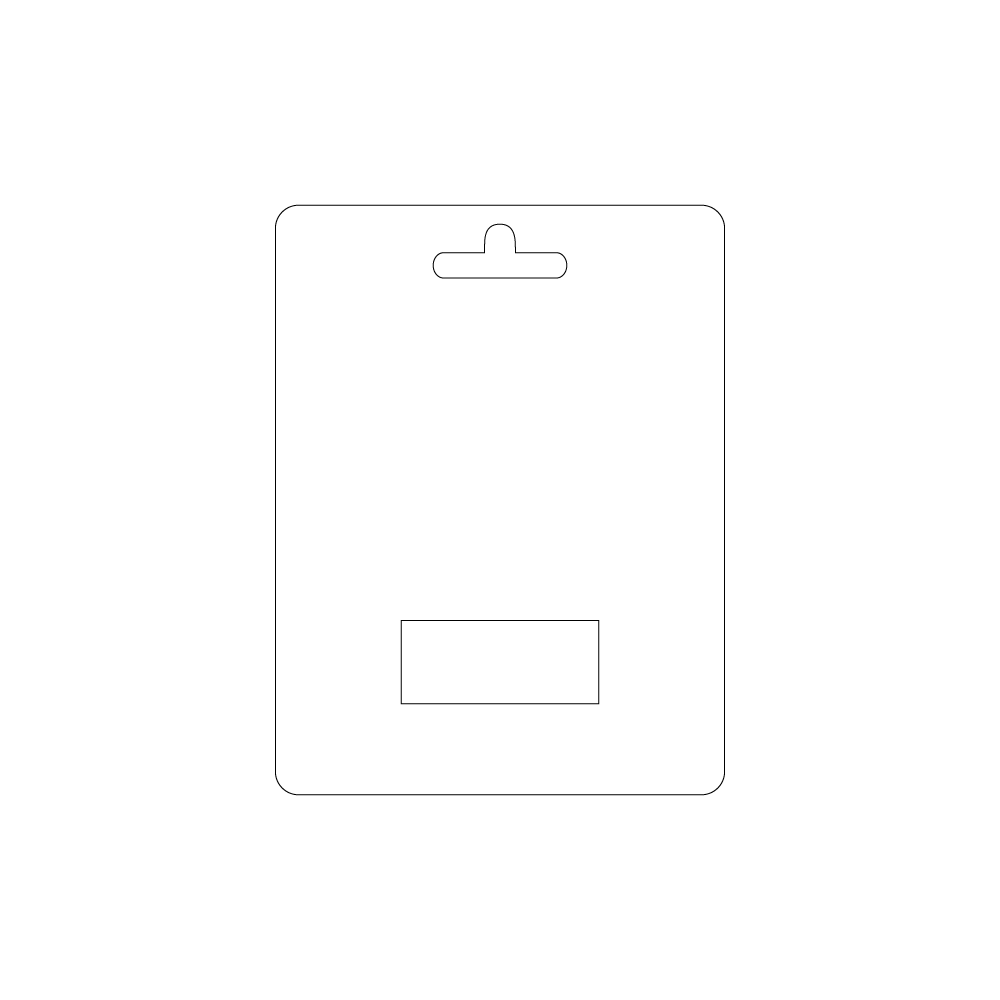 Custom Paper Wide Hanging Gift Card Holder with Window
