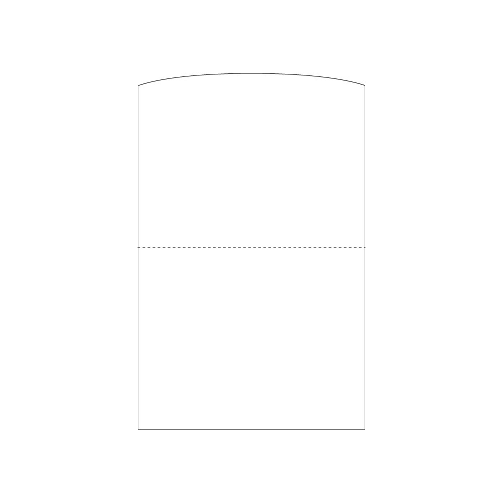 Custom Paper Gift Card Holders - Rounded Top, No Slits