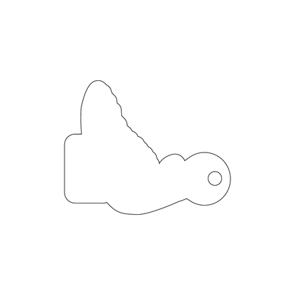 Custom Plastic 2.1" x 2.6" Dinosaur Shape Key Tags