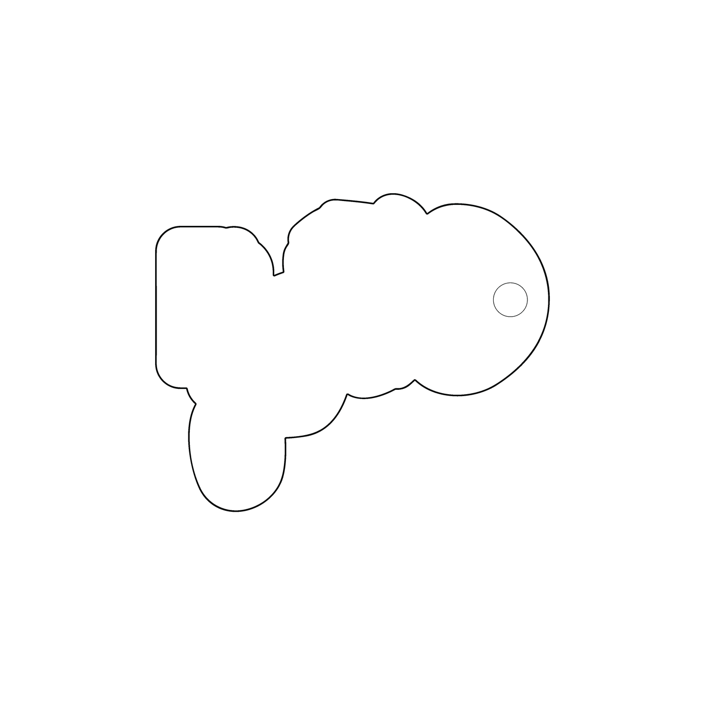 Custom Plastic 2.1" x 2.6" Character Shape Key Tags