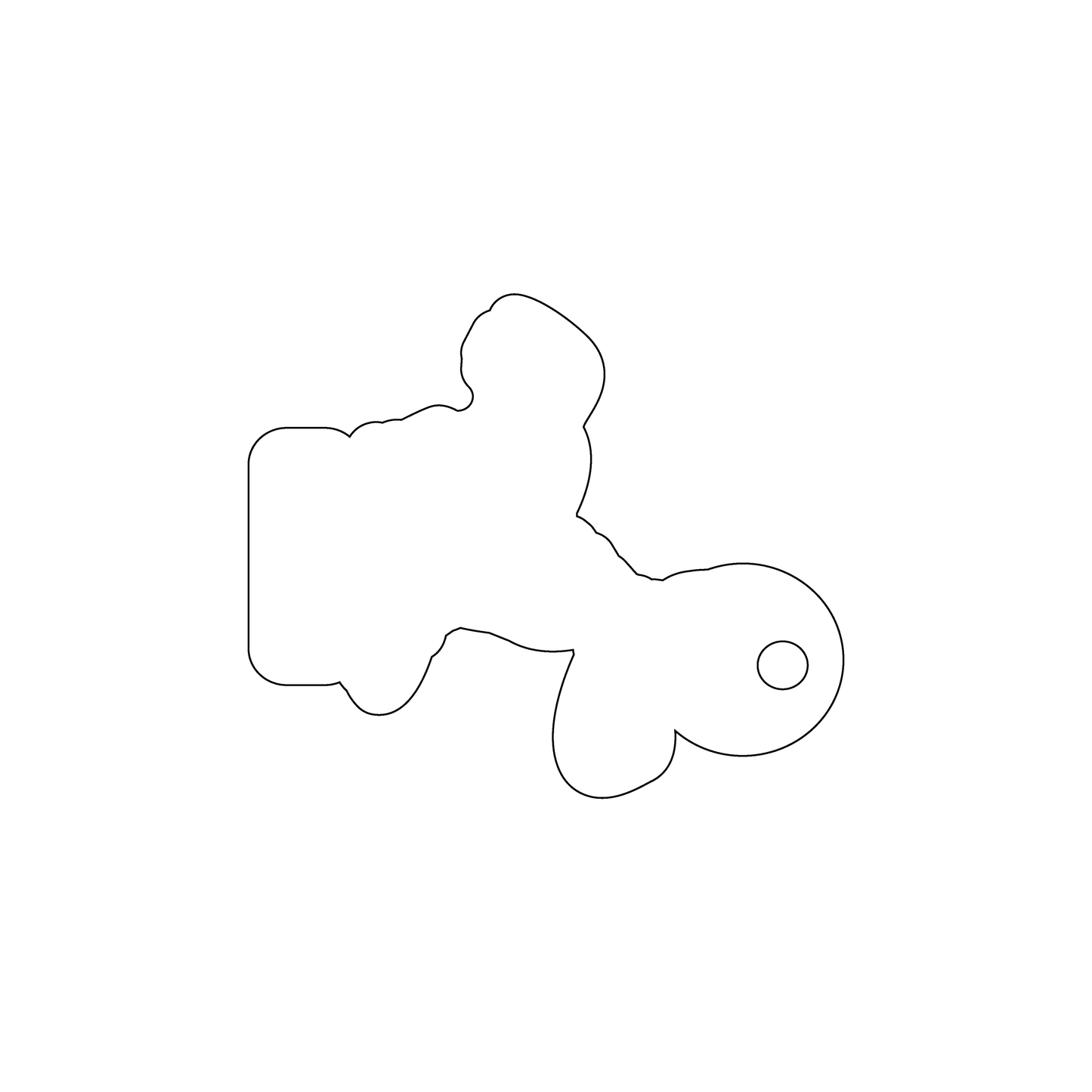 Custom Plastic 2.1" x 2.6" Animal Shape Key Tags