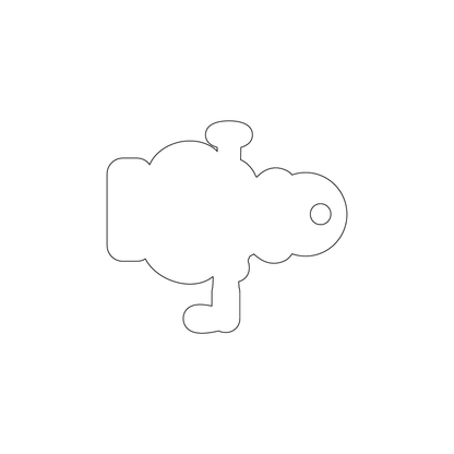 Custom Plastic 2.1" x 2.6" Robot Shape Key Tags