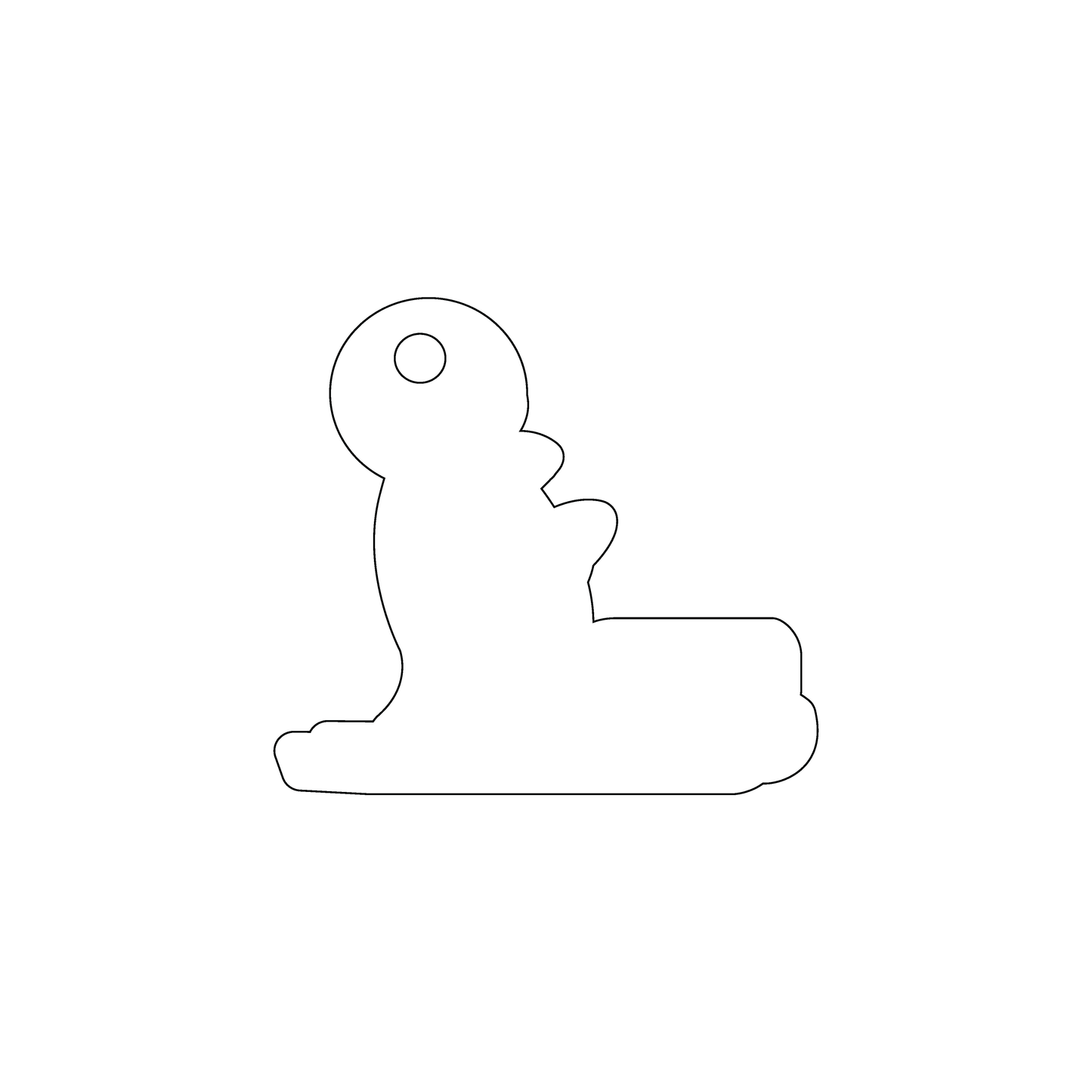 Custom Plastic 2.3" x 2.1" Mascot Shape Key Tags