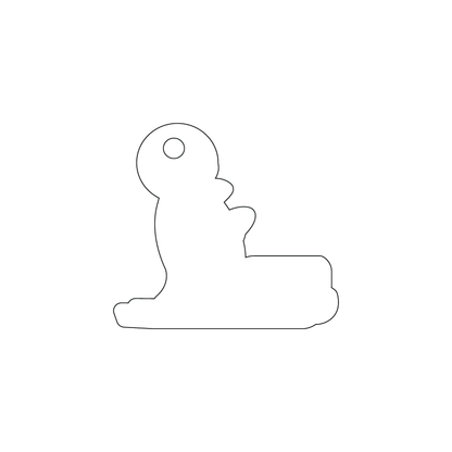 Custom Plastic 2.3" x 2.1" Mascot Shape Key Tags