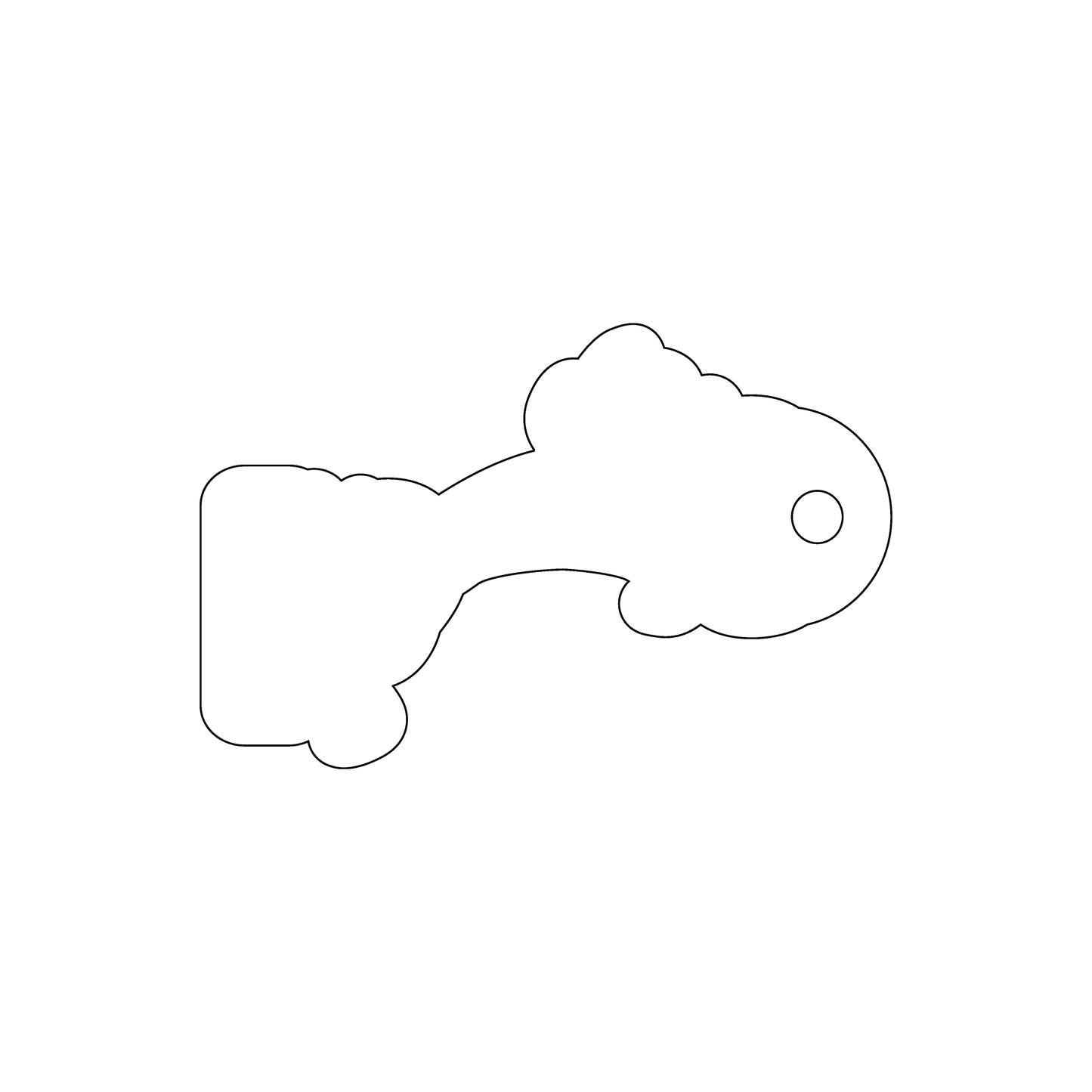 Custom Plastic 1.8" x 2.8" Animal Shape Key Tags