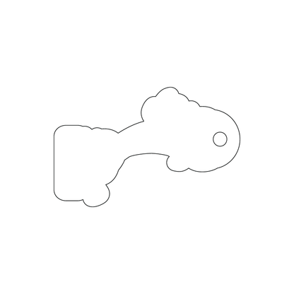 Custom Plastic 1.8" x 2.8" Animal Shape Key Tags