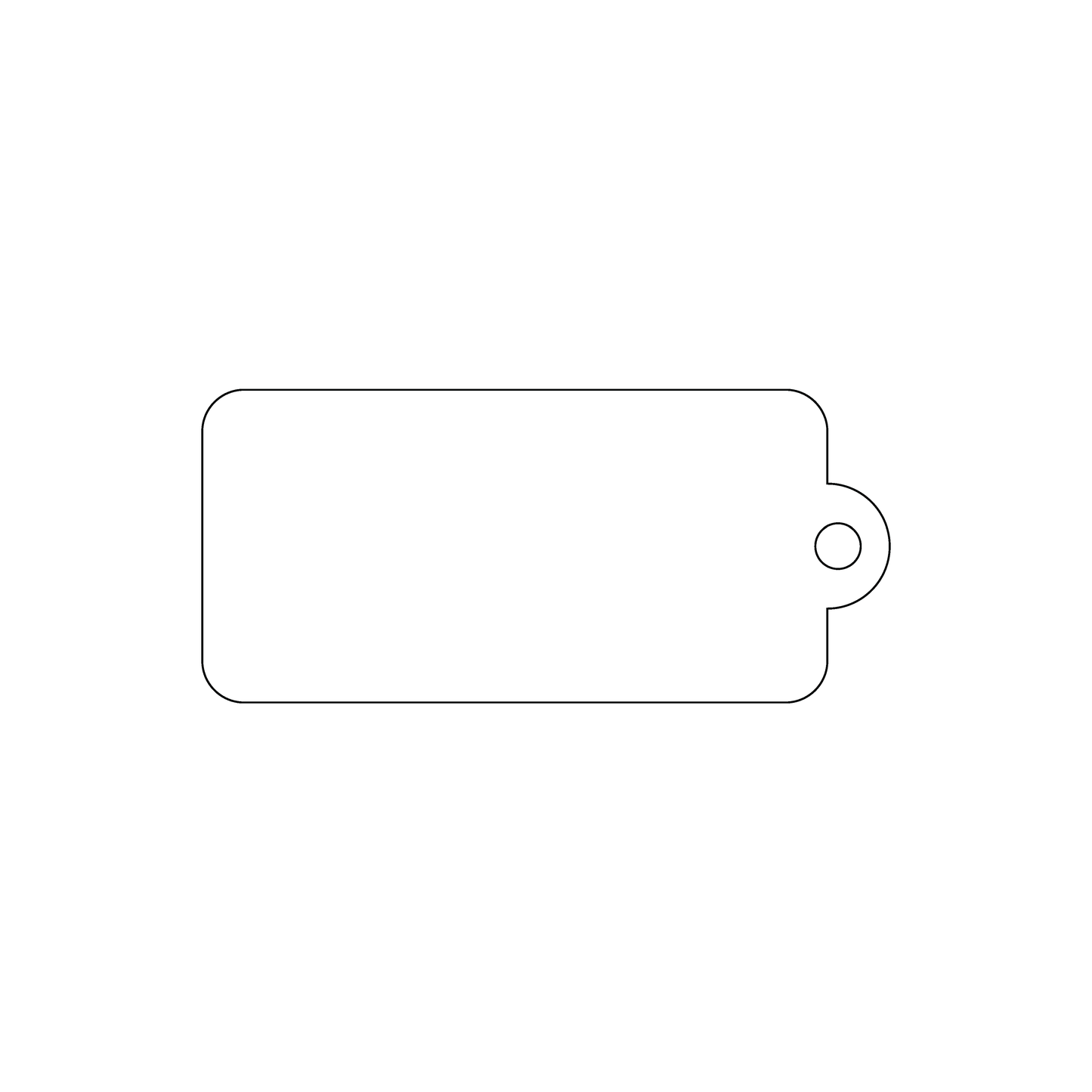 Custom Plastic 2.75" x 1.25" Extended Hole Key Tags