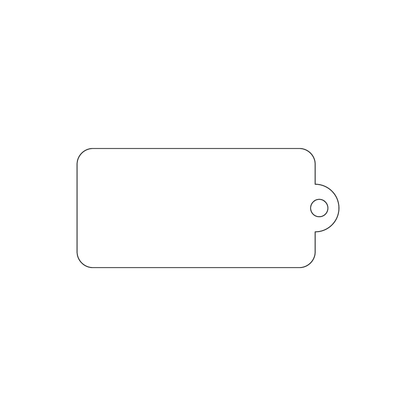 Custom Plastic 2.75" x 1.25" Extended Hole Key Tags