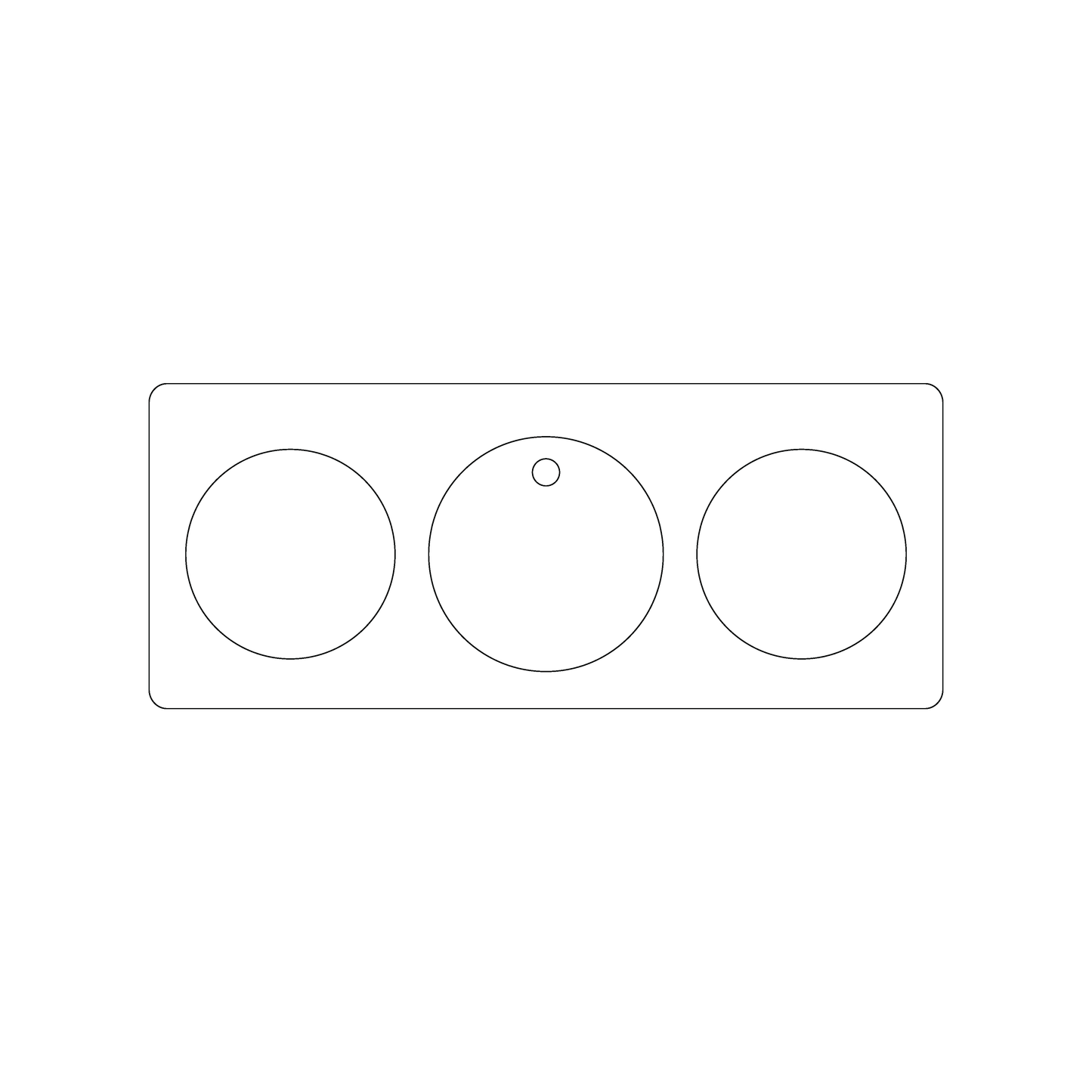 Custom Plastic 5.5" x 2.35" 3 Circle Punch-Out Key Tags Combo