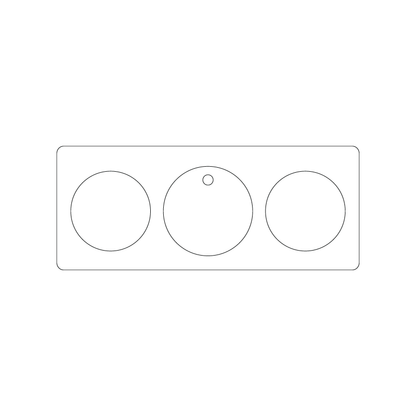Custom Plastic 5.5" x 2.35" 3 Circle Punch-Out Key Tags Combo