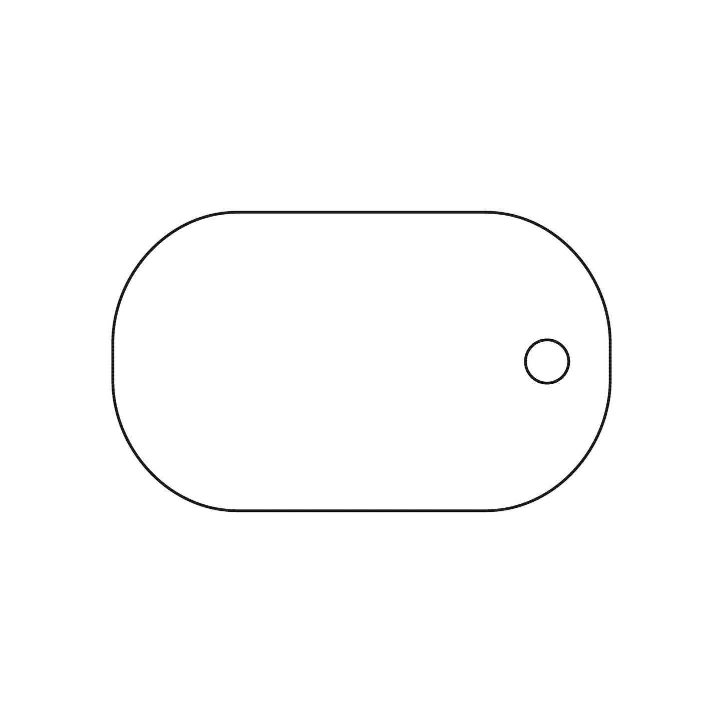 Custom Plastic 2" x 1.2" Oval Key Tags