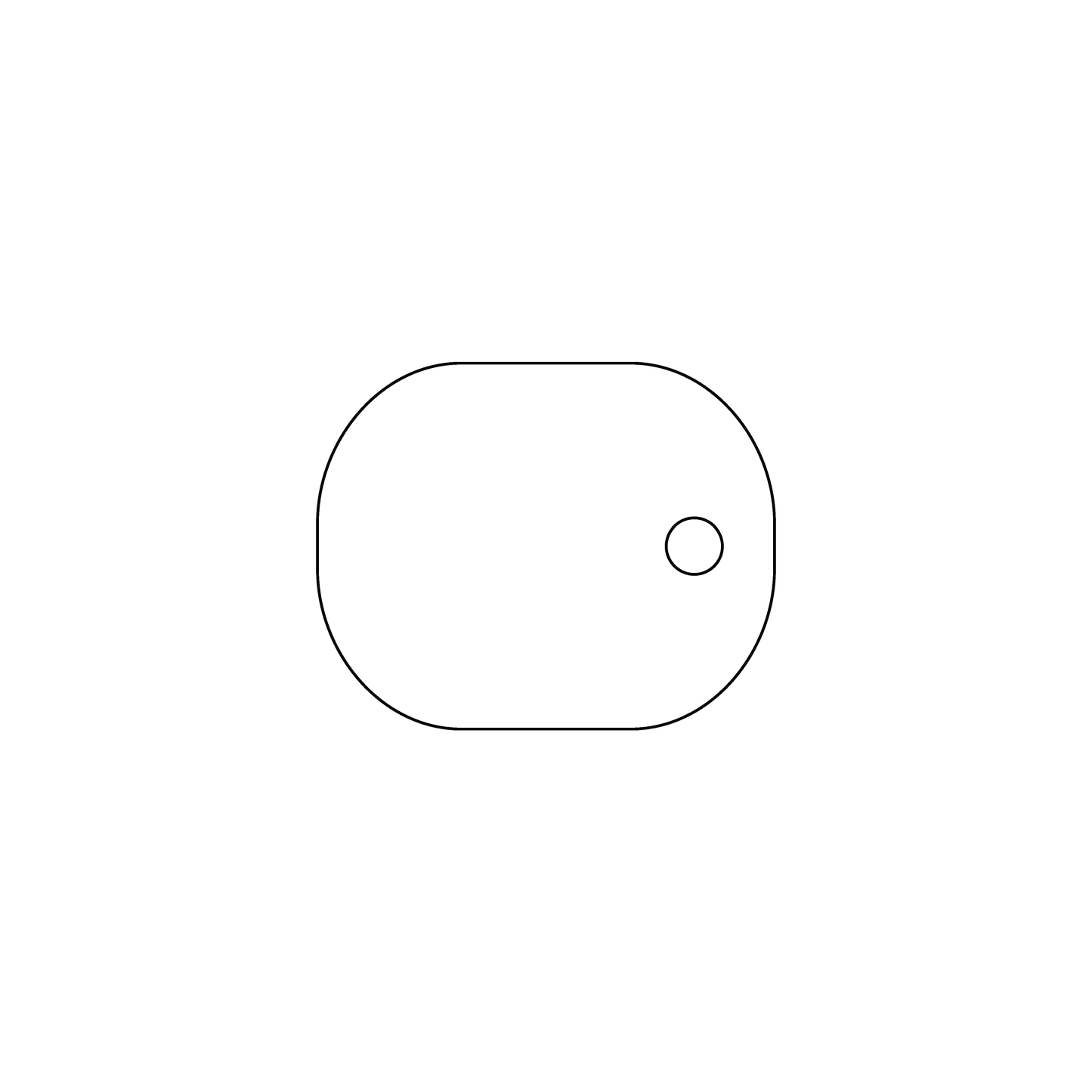 Custom Plastic 1.25" x 1" Small Oval Key Tags