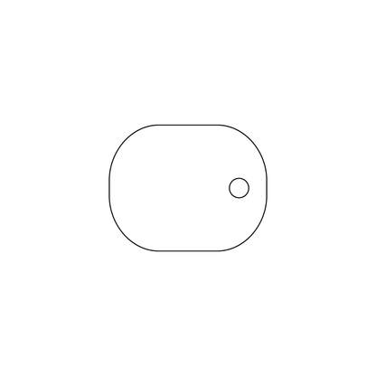 Custom Plastic 1.25" x 1" Small Oval Key Tags