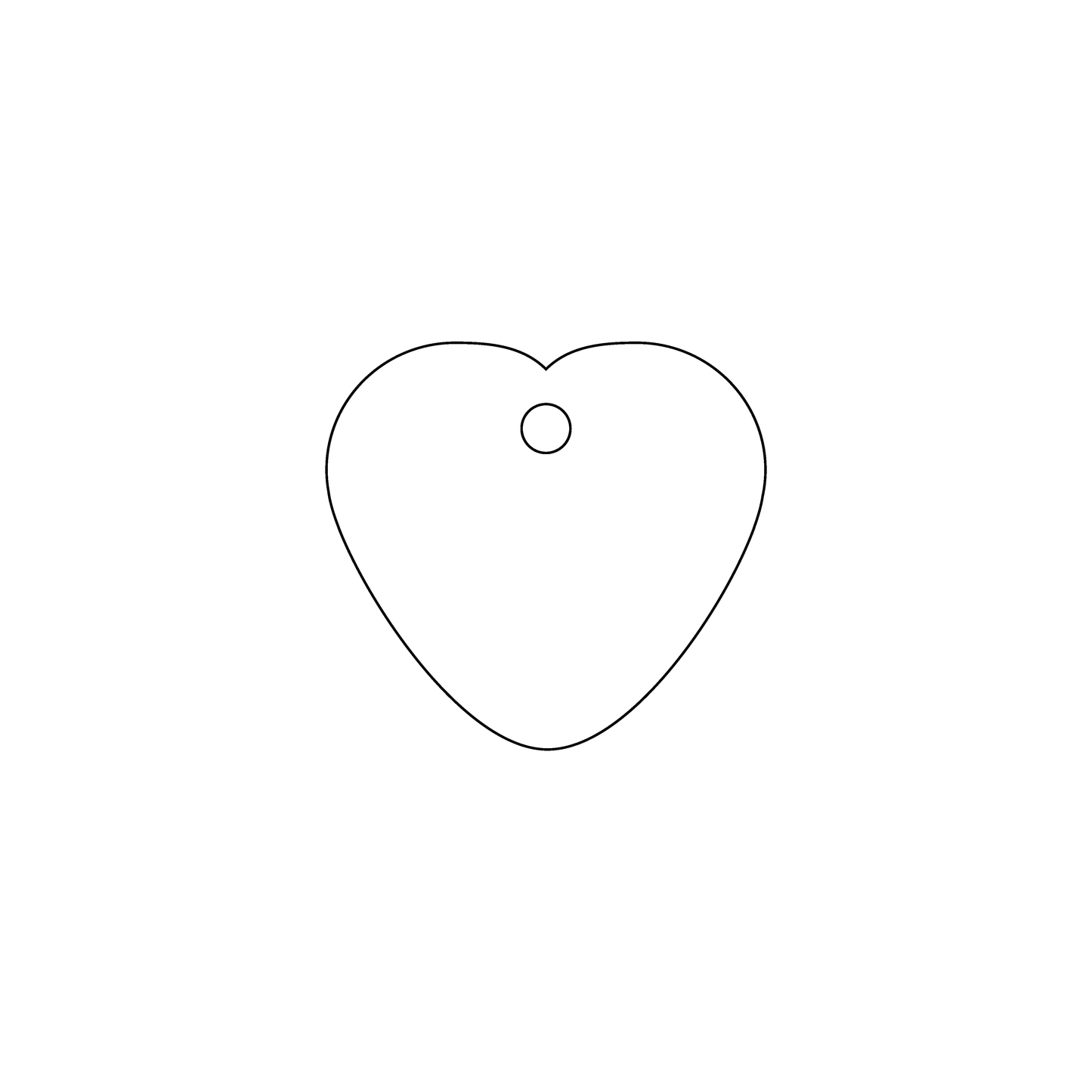 Custom Plastic 1.35" x 1.25" Heart Shape Key Tags