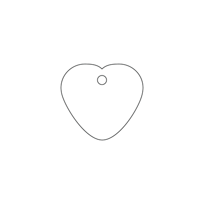 Custom Plastic 1.35" x 1.25" Heart Shape Key Tags